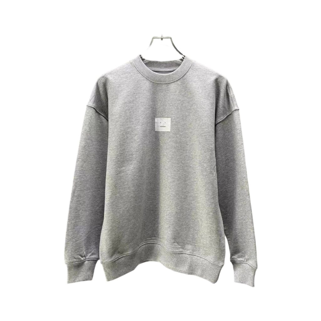Acne Studios Grey Face Patch Crewneck Sweatshirt OKZY2026969