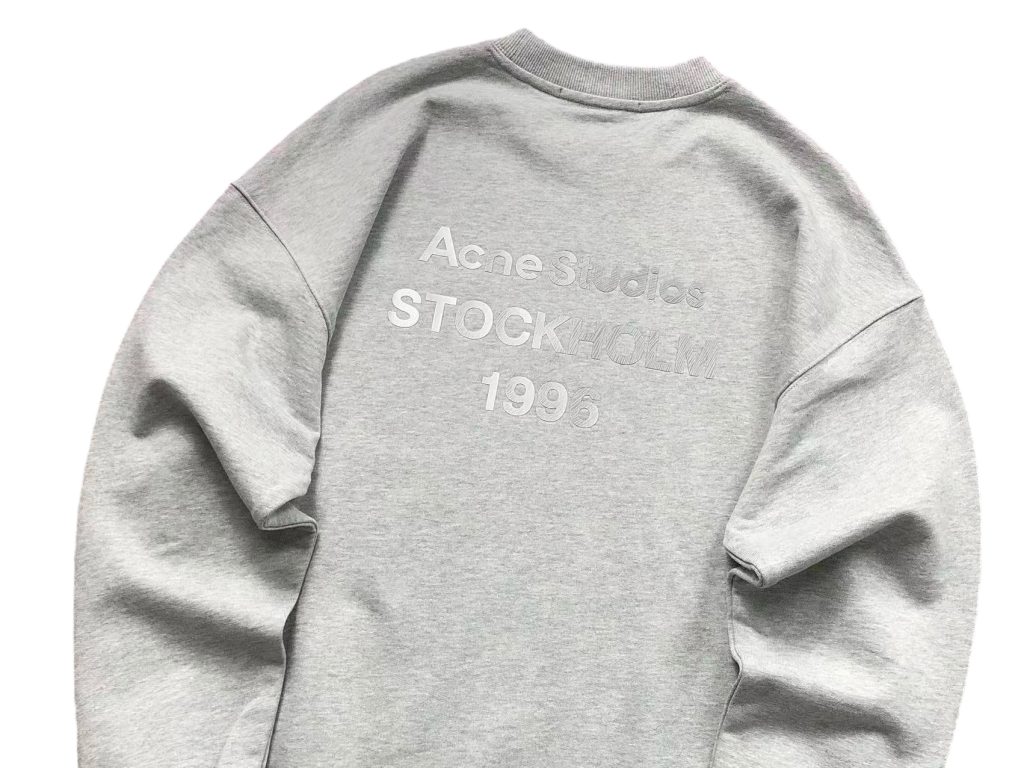 Acne Studios Grey Face Patch Crewneck Sweatshirt OKZY2026969
