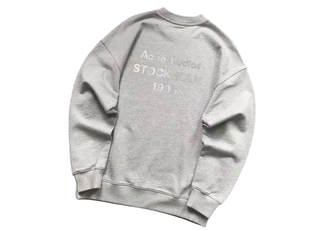 Acne Studios Grey Face Patch Crewneck Sweatshirt OKZY2026969