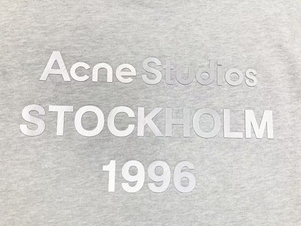 Acne Studios Grey Face Patch Crewneck Sweatshirt OKZY2026969