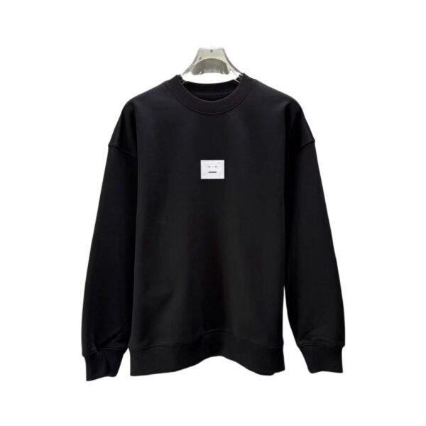 Acne Studios Black Face Patch Crewneck Sweatshirt OKZY2026970