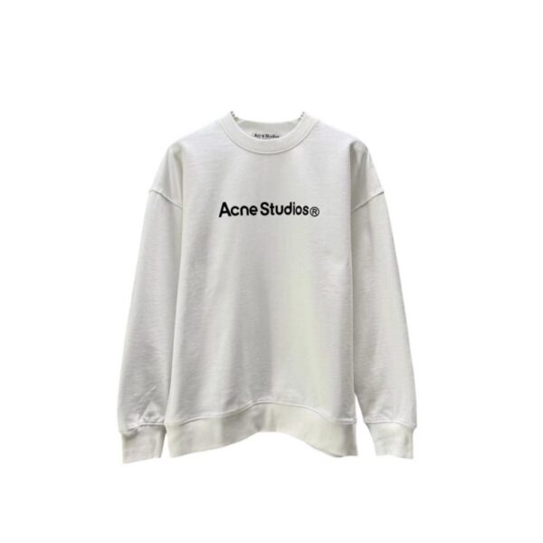 Acne Studios White Acne Studios Logo Crewneck Sweatshirt OKZY2026971
