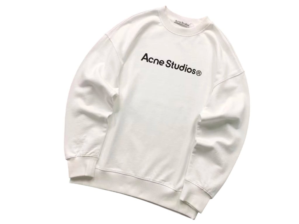 Acne Studios White Acne Studios Logo Crewneck Sweatshirt OKZY2026971