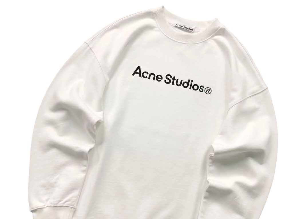 Acne Studios White Acne Studios Logo Crewneck Sweatshirt OKZY2026971