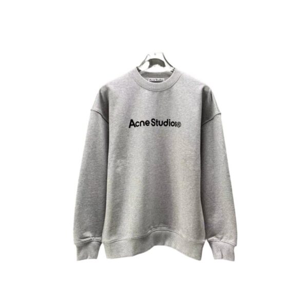 Acne Studios Grey Acne Studios Logo Crewneck Sweatshirt OKZY2026972
