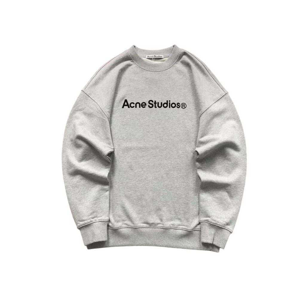 Acne Studios Grey Acne Studios Logo Crewneck Sweatshirt OKZY2026972