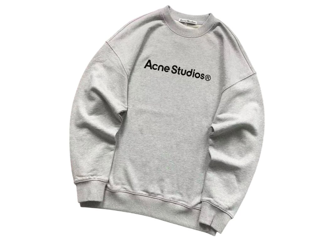 Acne Studios Grey Acne Studios Logo Crewneck Sweatshirt OKZY2026972