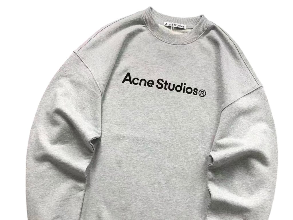 Acne Studios Grey Acne Studios Logo Crewneck Sweatshirt OKZY2026972