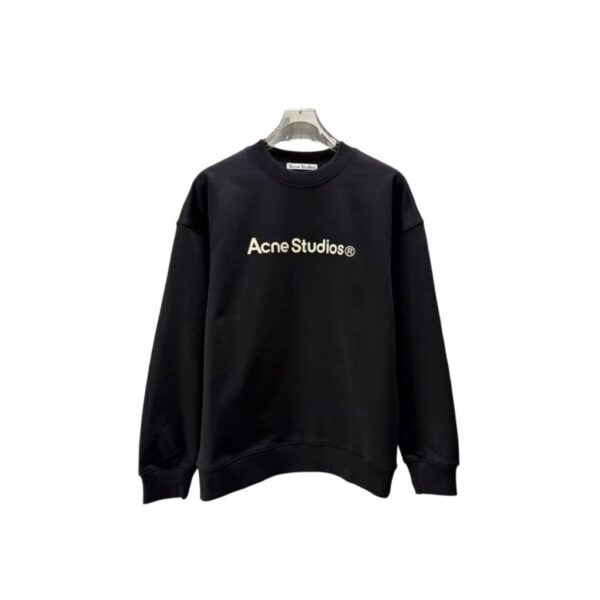 Acne Studios Black Acne Studios Logo Crewneck Sweatshirt OKZY2026974