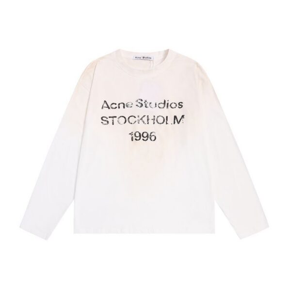 Acne Studios Off White Faded Stockholm 1996 Long Sleeve T-shirt OKZY2026986