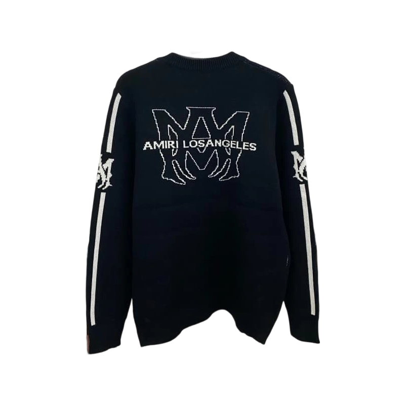 Amiri Black Los Angeles Logo Crewneck Sweater OKZY2026993