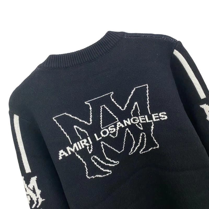 Amiri Black Los Angeles Logo Crewneck Sweater OKZY2026993
