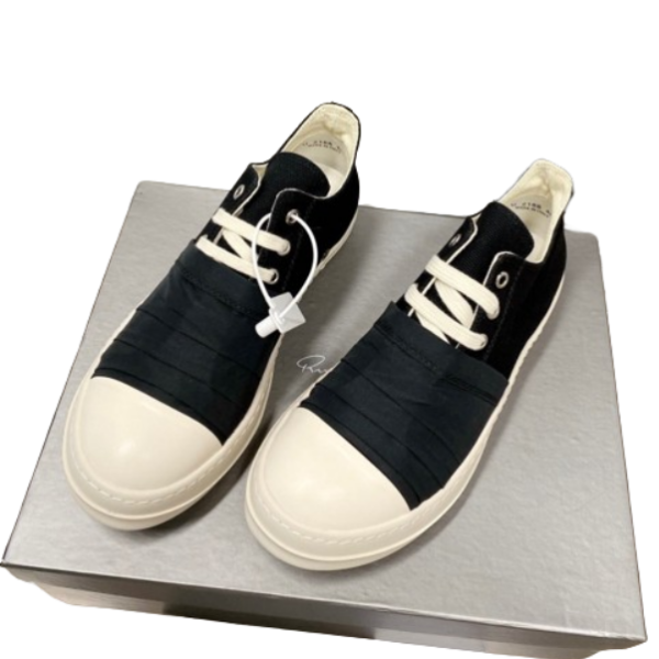 Rick Owens low cut canvas shoes in black OG0525440