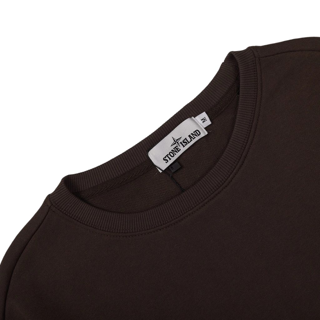 STONE ISLAN loose round neck hoodie coffee colored OKZY2026752